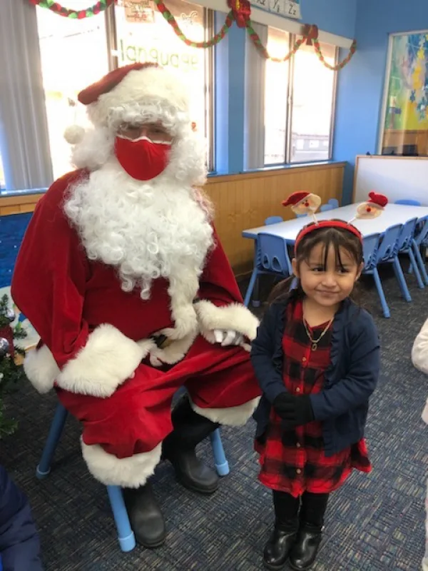 Santa Visits Kids Kare Schools!
